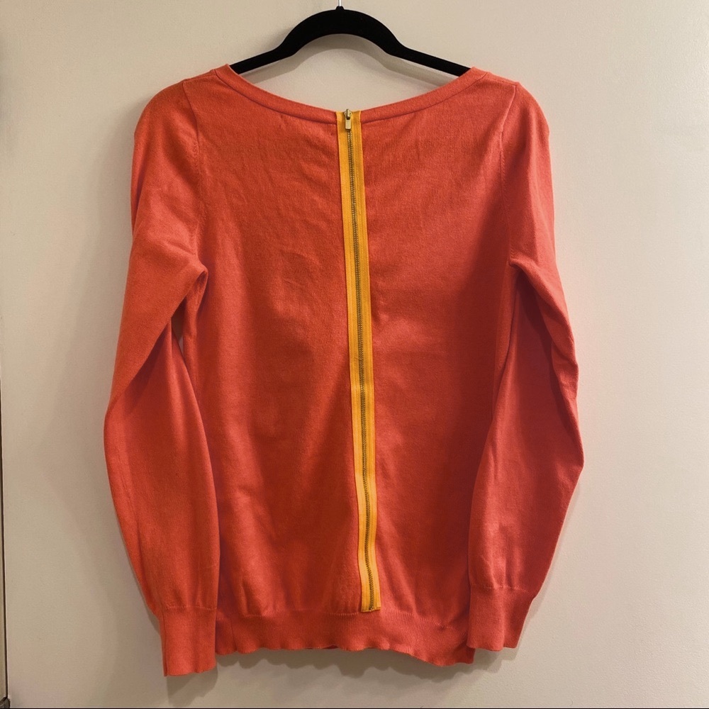 Coral Banana Republic Sweater with BACK ZIPPER